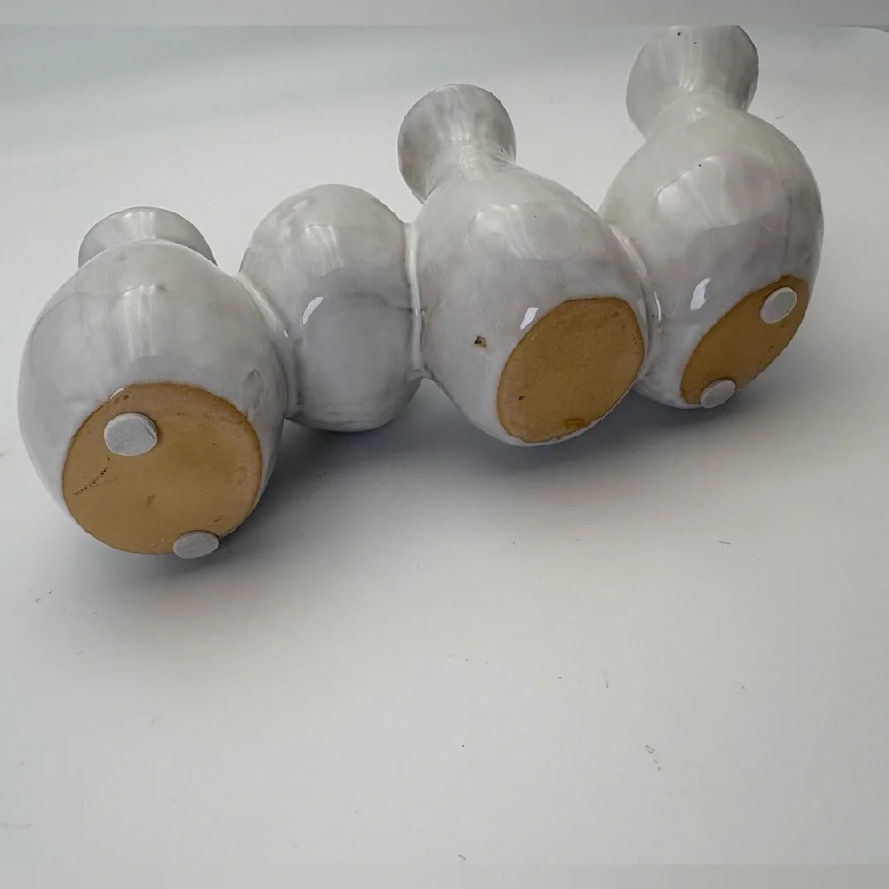 Multi-Vase Cream/White Ceramic/Pottery Style Vase Set